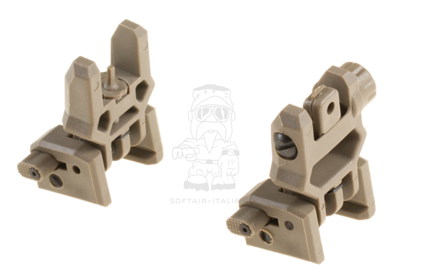Flip Up Removable Sights Kit Tan Version Kit Tacche di Mira Tan Amovibili by FMA