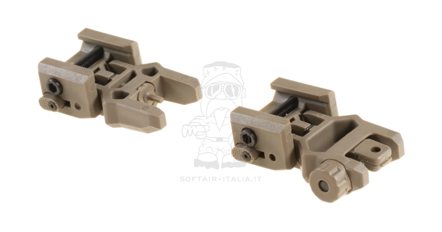 Flip Up Removable Sights Kit Tan Version Kit Tacche di Mira Tan Amovibili by FMA