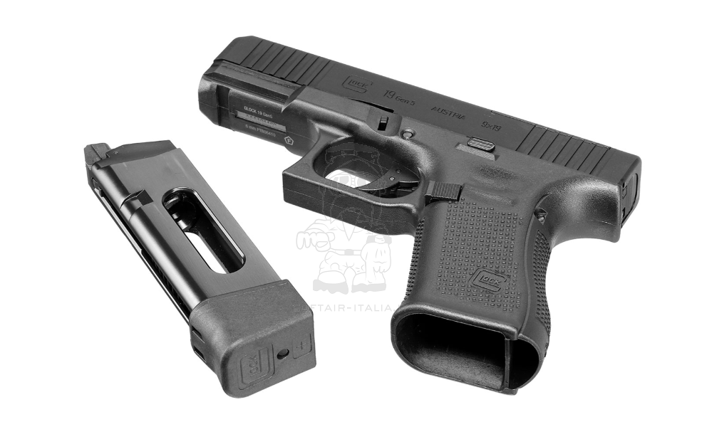 GLOCK 19 Gen 5 Metal Cerakote Slide &  MOS Modular Optik System Co2 GBB Airsoft Pistol by SRC > Umarex