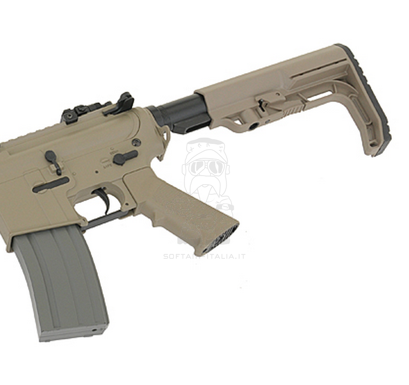 M4 - AR15 MFT Type Minimalist Tan Retractable Stock by Big Dragon