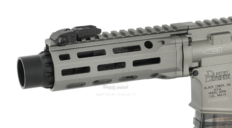 M4 PDW DDM4 CQB 7" Daniel Defense MFR XL Handguard M-LOK System GBBR EGM Grey Version by Cyma CGS