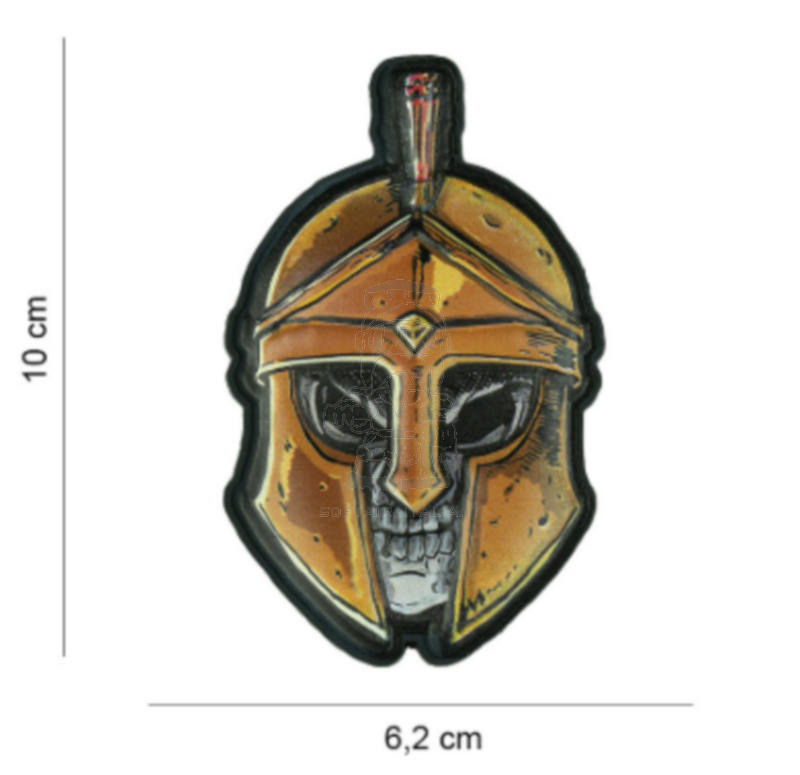 Patch 3D Rubber Spartan Skull Patch