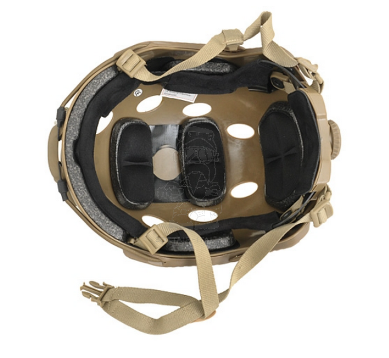 PJ Coyote Tan Fast Helmet Pararescue Jumpers w. Quick Adjustment by EmersonGear