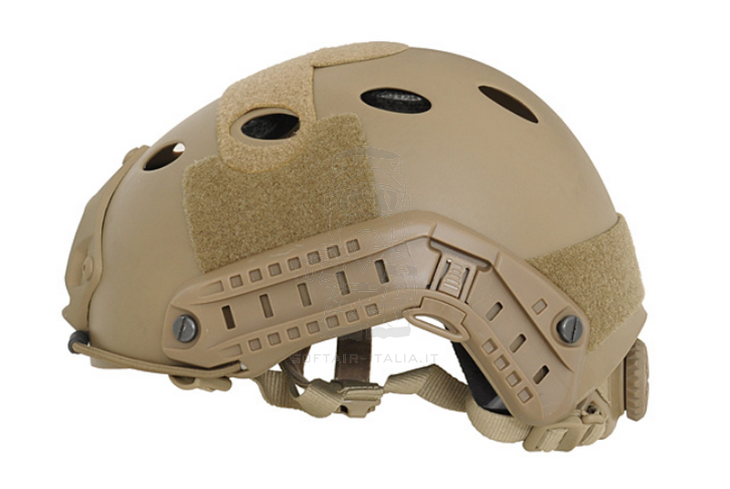 PJ Coyote Tan Fast Helmet Pararescue Jumpers w. Quick Adjustment by EmersonGear