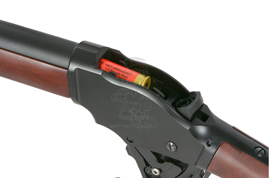 S&T M1870 Long Sawed Off Lever Action Gas Power Shotgun Full Wood & Metal by S&T