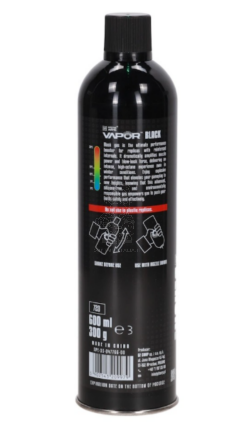 Specna Arms Vapor™ Black 217 PSI - 25° Green Gas 600ml Echo Friendly & Silicon Free by Specna Arms