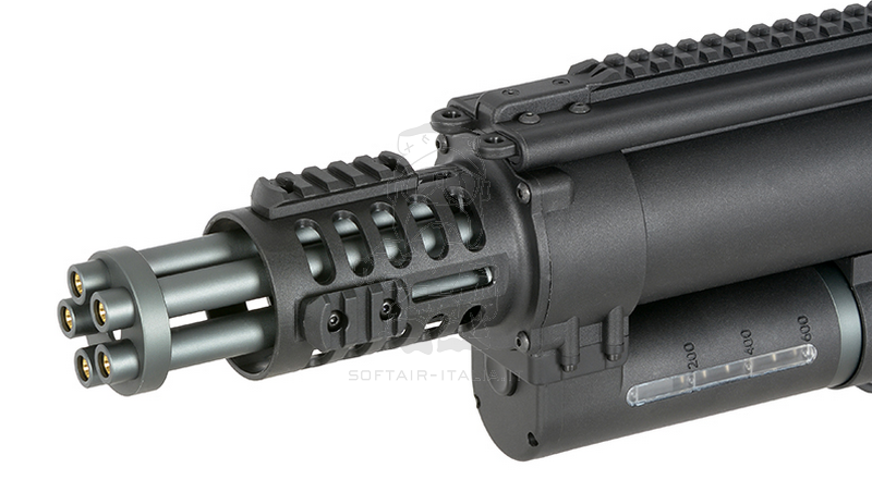 Vulcan Rotary Pistol Size Mini Gun Retractable Stock Gatling Type AEG