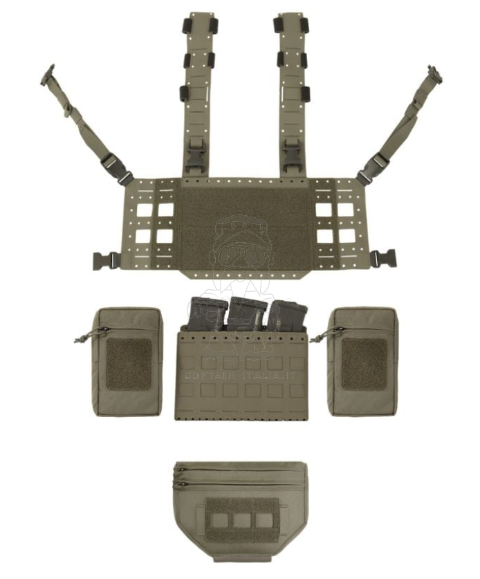 Warrior Assault System MCR MK1 Type 1 Delta Chest Rig Ranger Green by Warrior Assault System