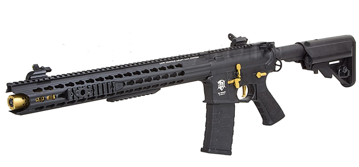 ASR-118 KeyMod BOAR Defense Ambi EBB Rifle BK-Gold 3Gun Custom by Aps