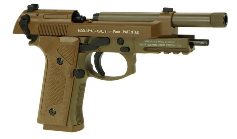Beretta M9A3 - M96A1 Type FM Full Metal 2021 Scritte e Loghi originali FDE Blowback Co2 by Kwc x Umarex