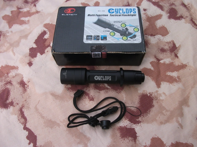 Cyclops 190 Lumen Tactical Flashlight Multi Funzione by Element