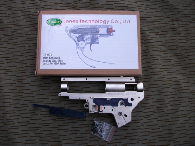 Lonex Gear Box 8mm. 2° Gen. per Serie M4-M16-MP5-G3 by Lonex