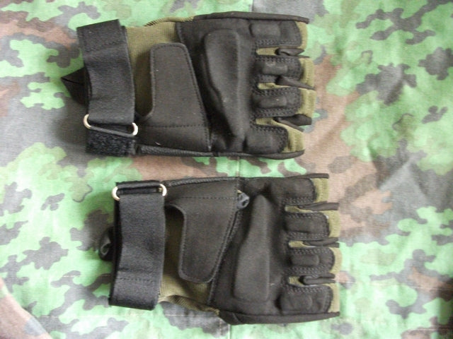 Guanti Mezze-Dita OD-Black con Rinforzi