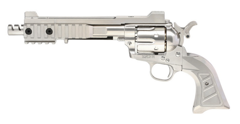 King Arms Devil Killer 6" SAA .45 Silver - Chrome Gas Revolver by King Arms