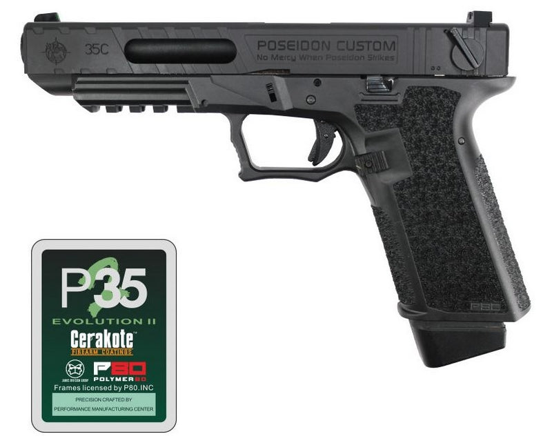 Poseidon P80 Inc Licensed Cerakote PPW-P35 EVO 2 GBB Gas Blow Back Pistol by Poseidon