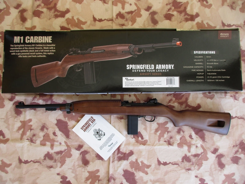 Springfield Armory M1 Carbine Co2 Full Wood & Metal by King Arms for Air Venturi