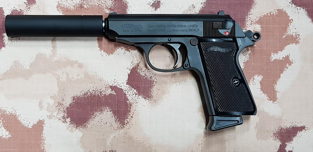 PPK S Full Metal Silenziata con Scritte e Loghi Originali Walther GBB by Maruzen per Umarex