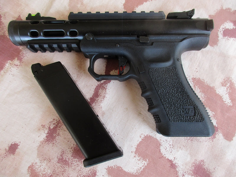 WE Galaxy G Metal Slide Full Auto Black GBB Gas Blow Back Pistol by WE
