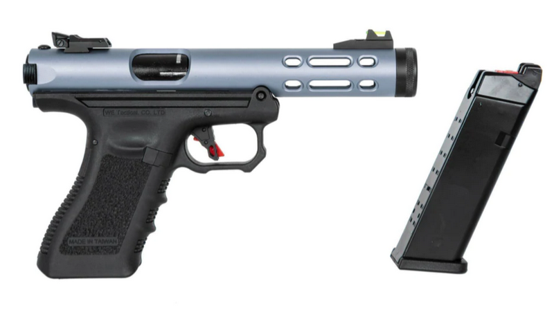 WE Galaxy G Metal Slide Full Auto Blue GBB Gas Blow Back Pistol by WE