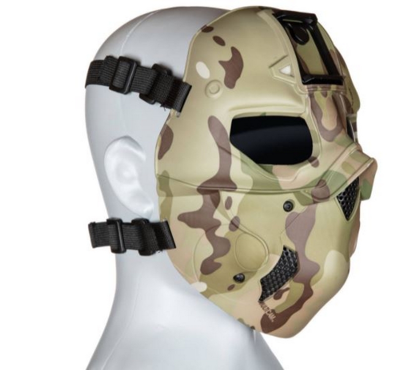 Maschera di Paintball Sciopero Maschera Dacciaio del Fronte Mezzo Dispositivi di Protezione Esterna Kapmore Airsoft Maschera 
