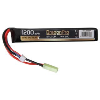Batteria Li-Po 7.4V 1200mAh 20C 126x21x13mm. by Dragonpro